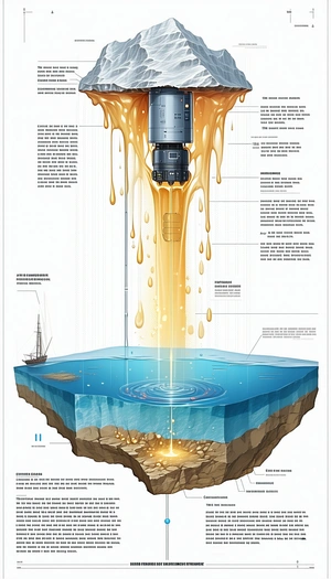 A Large, Detailed Illustration Of A Submarine Is Shown In A Magazine