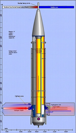 The Image Is A Blueprint Of A Rocket, Showing Its Various Components