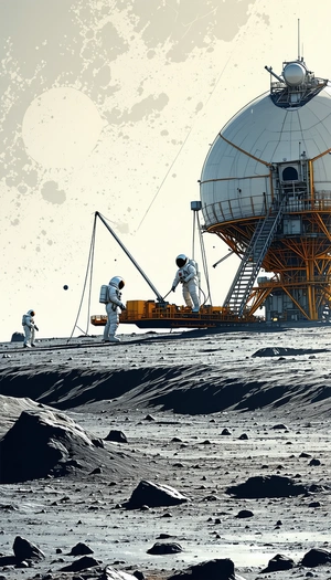 In The Image, There Is A Group Of Four Astronauts Standing On The Surface Of The Moon