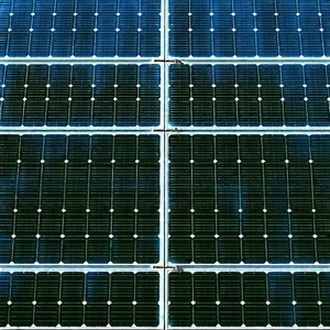 Solar panel with digital particles