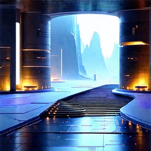 Futuristic Research Laboratory With Futuristic Scene,