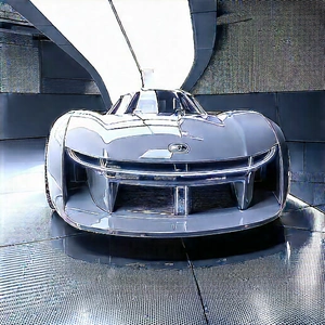 Automotive Technology In Manufacturing Facility With Sleek Silver