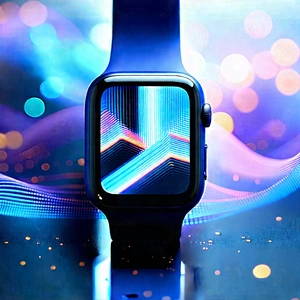 Smart Watch With Streaming Content With Blue Watch