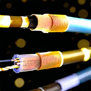 Close-up Of Fiber Optic Cables With Image, There