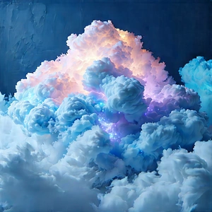 Cloud Computing Visualization With Large, Colorful