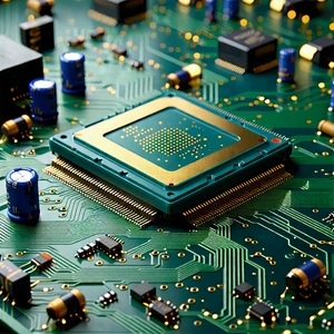 Tech Blender Artwork: Close-up of electronic circuit