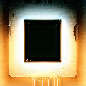 Close-up Of Microprocessor With Close-up Computer