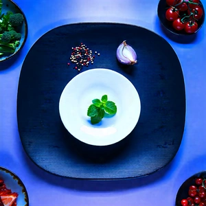 Lifestyle Aerial Photography: Farm-to-table Meal Prepared With Fresh Ingredients With Dining Table