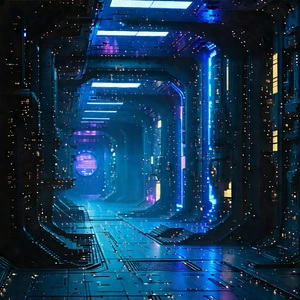 Abstract Cyberpunk Style: Smooth structure