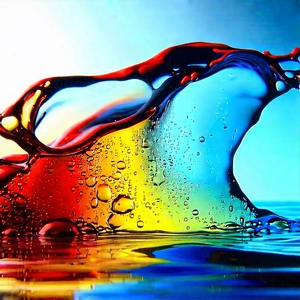 Abstract Macro Photography: Macro view of liquid interface