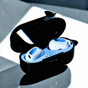 Wireless earbuds with (digital:1.49) artwork