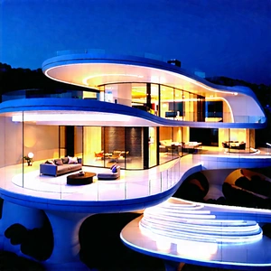 Futuristic Smart Home With Large, Modern-looking