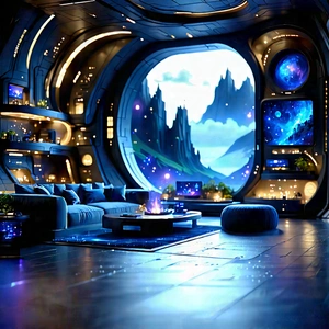 Futuristic Smart Home With Futuristic Living
