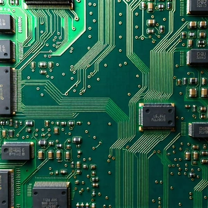 Tech Digital Art: Close-up of memory module