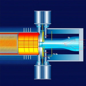 A Blue And Orange Image Of A Pipe Is Shown