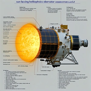A Diagram Is Shown Of A Spacecraft, Specifically A Sun-facing Heliophysics Observer