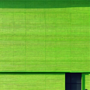 Urban Tilt-shift Photography: Converted Warehouse With Green Rooftop With Large Green