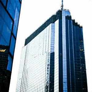 Urban Tilt-shift Photography: Skyscraper With Reflective Glass With Tall Building