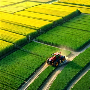 Agricultural Technology In Field Deployment With Tractor Driving