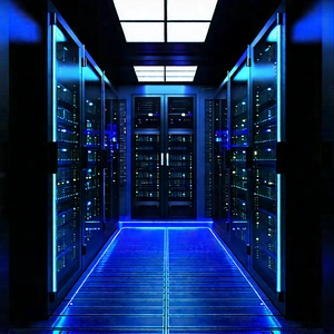 Futuristic Server Room With Image, There