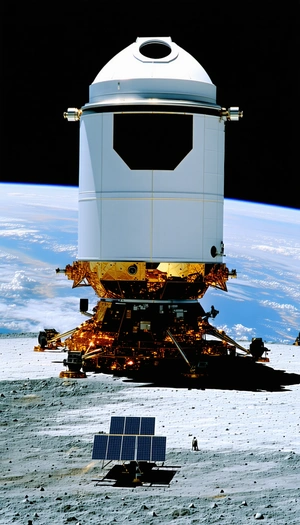 A Space Shuttle On The Ground, With A Large White Dome On Top