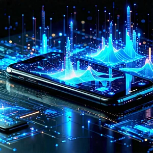 Smartphone With Data Visualization With Cell Phone