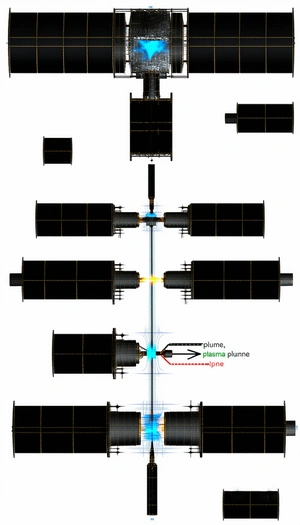 A Drawing Of A Machine Is Shown, With A Blue Line Pointing To A Small Circle
