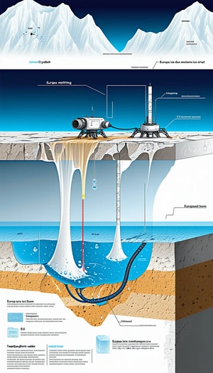 A Futuristic Underwater Scene With A Large Submarine Or Spacecraft Floating Above The Ocean Floor