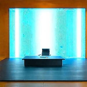 Futuristic Tech Startup Office With Black Chair