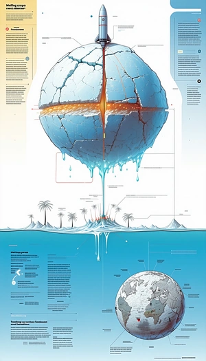 A Large, Colorful, And Detailed Illustration Of A Planet Is Displayed On A Page