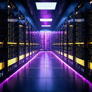 Futuristic Server Room With Image, There