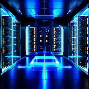 (futuristic:1.27) server room
