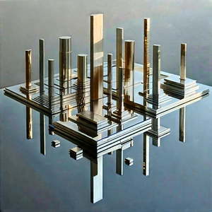 Abstract Infrared Photography: Metal Arrangement With (reflection:1.44) With Large, Intricate