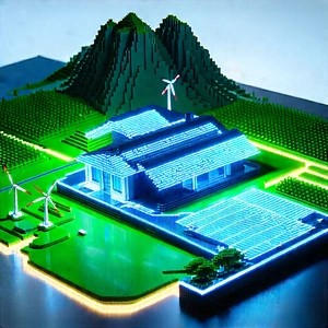 Innovative Renewable Energy (design:1.45) With Model House