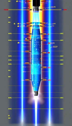 blue rocket ship shown diagram
