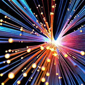 Close-up Of Fiber Optic Cables With Brightly Lit,