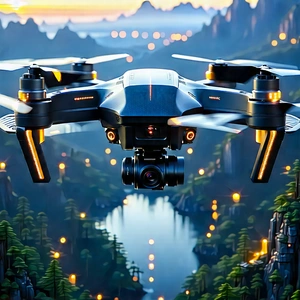 Drone With Digital Artwork With Image, Drone