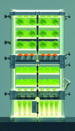 A Large, Automated Greenhouse Filled With Various Plants