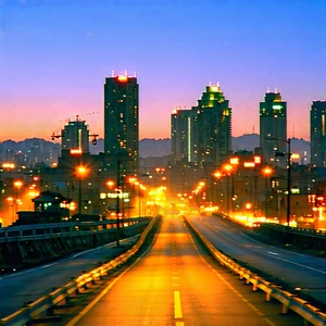 Urban Commercial Photography: Cityscape Of Downtown District During Sunrise With Captures Beautiful