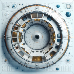 The Image Is A 3d Model Of A Spacecraft, Showcasing Its Interior And Exterior