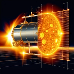 A Large, Cylindrical Spacecraft With A Dome-shaped Top, Resembling A Giant Satellite
