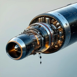 A Large Jet Engine With Its Front Section Removed, Revealing The Intricate Internal Workings