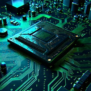 Circuit board with (digital:1.16) particles