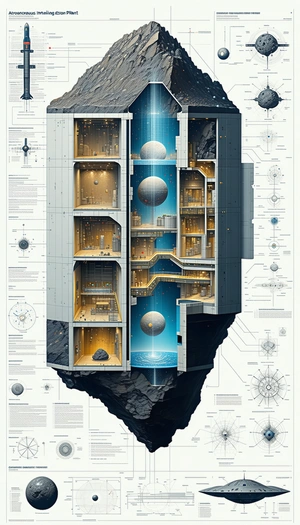 A Large, Multi-level Building Is Depicted In A Detailed Diagram