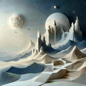 Abstract Matte Painting: Conceptual Representation Of Thought With Image, There