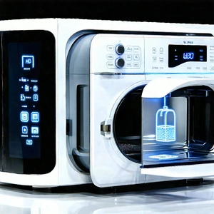Innovative Smart Appliance Design With White Microwave