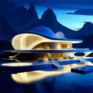Futuristic Smart Home With Large, Modern-looking