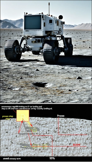 A Robotic Vehicle, Possibly A Rover, On A Rocky Surface
