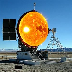 large, round, brightly object