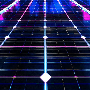 Solar panel with neon accents